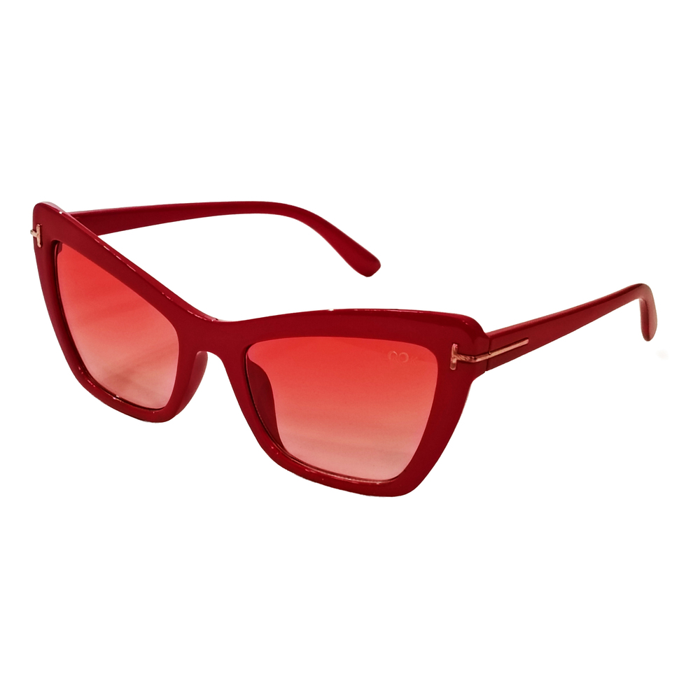 Retro red cat-eye fashion glasses
